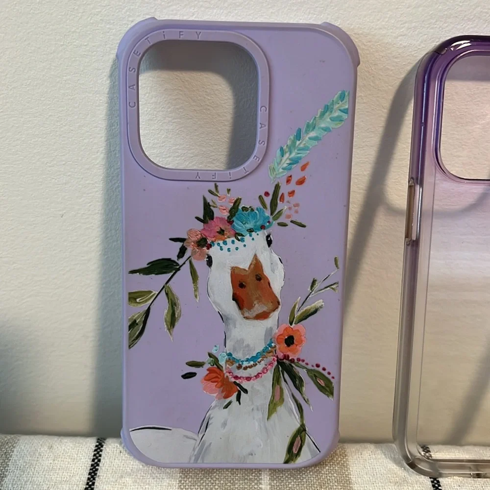 Casetify Boho Duck and Speck iPhone 14 Pro cases - Picture 2 of 5
